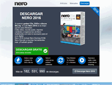Tablet Screenshot of nero.com.es